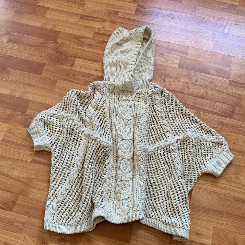 525 america chunky knit beige cardigan‎ sweaters